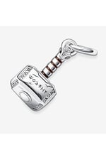 POSEİDONS JEWELLERY Thor’s Hammer Sallantılı Charm Gümüş Tek Ebat