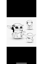 POSEİDONS JEWELLERY Usta Yoda Charm 925 Ayar Gümüş Gümüş Tek Ebat