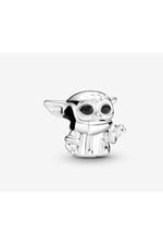 POSEİDONS JEWELLERY Usta Yoda Charm 925 Ayar Gümüş Gümüş Tek Ebat