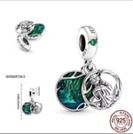 POSEİDONS JEWELLERY Usta Yoda Jedi Charm 925 Ayar Gümüş Yeşil Tek Ebat