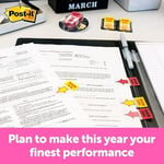 Post-it Bayraklar, Burayı İmzala, 200/Yüksek Hacimli Masa Tutacağı Dağıtıcısı, 2 inç Geniş, Sarı (680-HVSH)