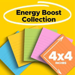 Post-It s per Sticky Notes, 4 x 4, Rio de Janeiro Collection, Lined, 6 PADS/PACK Mavi, Turuncu, Pembe, Sar 90 yaprak Pouch kendinden yap kanl
