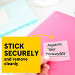 Post-it Şeffaf notlar, 12 blok, blok başına 36 yaprak, 73 mm x 73 mm, şeffaf - öğrenciler için yeniden konumlandırılabilir yapışkan notlar, ders çalışırken kitaplarda notlar için