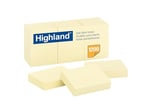 Post-it Self-Stick pedleri, 1 – 1/2 x 2, Yellow, 100 sheets/Pad, 12 PADS/Paket