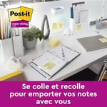Post-it Super Sticky Notes kanarya sarısı, 6 bloklu paket, blok başına 90 yaprak, 76 mm x 76 mm, Renk: Sarı - Notlar, yapılacaklar listeleri ve hatıralar için ekstra güçlü yapışkan not kağıdı