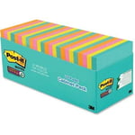 Post-it Süper Yapışkan Notlar, 24 Not Defteri, 3x3 inç, 2 x Yapıştırma Gücü, Okul Malzemeleri ve Ofis Ürünleri, Dikey Yüzeyler için Yapışkan Notlar, Monitörler, Duvarlar ve Pencereler, Süpernova Neons