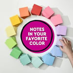Post-it Süper Yapışkan Notlar, 5 Yapışkan Not Kağıdı, 7,6 x 7,6 cm, Okul Malzemeleri, Ofis Ürünleri, Dikey Yüzeyler, Monitörler, Duvarlar ve Pencereler için Yapışkan Notlar, Pink Salt