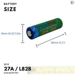Poundmax 5 adet 27A, L828, özel alkali pil, 12 V, A27, V27A, LR27A, MN27, GP27A, V27GA saatler, uzaktan kumandalar, hesap makinesi, kompakt, uzun ömürlü ve yüksek performans