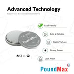 PoundMax 5 adet CR1632(DL1632) 3V Düğme Pil (Akıllı ev aletleri,araba anahtarları,terazi,uzaktan kumanda,bilgisayar anakartları için