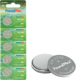 PoundMax 5 adet CR2032,DL2032 3V Lityum Düğme Pil,AirTag,Araba Anahtarlık,uzak kumandalı araba,terazi ve tıbbi cihazlar ile uyumlu