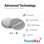 PoundMax 5 adet CR2032,DL2032 3V Lityum Düğme Pil,AirTag,Araba Anahtarlık,uzak kumandalı araba,terazi ve tıbbi cihazlar ile uyumlu