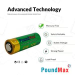 PoundMax Alkalin güvenlik pilleri, 23AE/A23/LRV08/MN21, 12 V, 5 adet