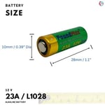 PoundMax Alkalin güvenlik pilleri, 23AE/A23/LRV08/MN21, 12 V, 5 adet