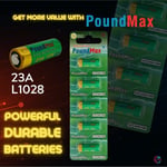 PoundMax Alkalin güvenlik pilleri, 23AE/A23/LRV08/MN21, 12 V, 5 adet