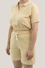 Pour Pur Kadın Polo Yaka Crop Tshirt Şort Takım