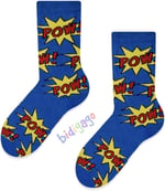 Pow Desenli Unisex Çocuk Çorap-1