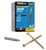Power Pro 48600 Ahşap Vidalar, 9 x 3 inç, Premium Dış Mekan Güverte Vidaları, Paslanmaya Dayanıklı, Epoksi Kaplı Bronz, 1 lb Kutu, 83 Adet