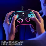 PowerA Lumectra ile Xbox Series X|S için Advantage Kablolu Oyun Kumandası - Siyah