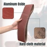 POWERTEC 110150 10 x 91 cm Zımpara Kayışları | 240 Kum Alüminyum Oksit Zımpara Kayışı | Premium Zımpara Kağıdı - 10'lu Paket