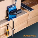 POWERTEC 71410 MFT Masa ve Kılavuz Ray Sistemi için Hızlı Vidalı Kılavuz Ray Kelepçesi, 13,7 cm Kapasite x 5,9 cm Boğaz Derinliği - 2 Paket