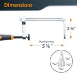 POWERTEC 71410 MFT Masa ve Kılavuz Ray Sistemi için Hızlı Vidalı Kılavuz Ray Kelepçesi, 13,7 cm Kapasite x 5,9 cm Boğaz Derinliği - 2 Paket
