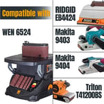 POWERTEC Zımpara Kayışları 10x61 cm, Alüminyum Oksit, 6 Farklı Kum, 18'li Paket, Bantlı Zımpara için