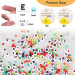 Powmag Boncuk Harfler, 5300 Parça İnci Seti Pastel 3 mm, 14 Renkli Boncuklar, Bilezik, Küpe, El Sanatları, Kendin Yap Kolyeler Yapmak İçin