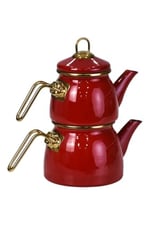 PR Home Red Mini Model Emaye Çaydanlık