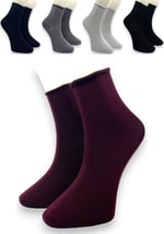 Premium 5 Çift Bambu Kadın Lastiksiz Roll Top Soket Dikişsiz Çorap, İz Bırakmayan ve Sıkmayan 36-40