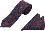 Premium Ahşap Kutulu 2'li Kravat Mendil Set