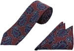 Premium Ahşap Kutulu 2'li Kravat Mendil Set