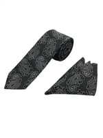 Premium Ahşap Kutulu 2'li Kravat Mendil Set