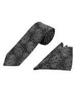 Premium Ahşap Kutulu 2'li Kravat Mendil Set