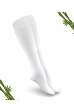 Premium Beyaz Renk Kadın Dikişsiz Bambu Dizaltı Çorap - 390-byz - (1 ÇİFT) 35-387