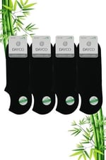 Premium Dikişsiz Bambu Erkek Sneakers Çorap Siyah Görünmez Spor Çorap - 41-45 - 522SYH