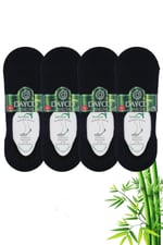 Premium Dikişsiz Erkek Bambu Babet Çorap Lacivert 4lü Set - 41-45 - C108