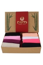 Premium Dikişsiz Kadın Bambu Patik Çorap 8'li Asorti Kraft Kutulu Set - 558