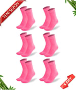 Premium Dikişsiz Pembe Kadın Bambu Soket Çorap - 35-38 - 350-PMB