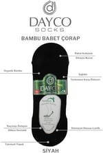 Premium Dikişsiz Siyah Renk 4'lü Erkek Bambu Babet Çorap (GÖRÜNMEZ ÇORAP) - C100-36-40