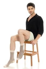 Premium Erkek Kışlık Bambu Soket Çorap (Klasik Uzun Erkek Çorabı) 6'lı Asorti Seti 41-45