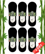 Premium Erkek Siyah Babet Bambu Çorap 6'lı Set -41-45- C100SYH-6