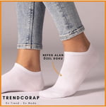 Premium Kadın Bambu Sneaker Görünmez Bilekte Spor Çorap 10 Lu Kutu