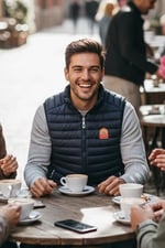 Premium Kalite Regular Lacivert Renk Spor Şık Erkek Şişme Yelek