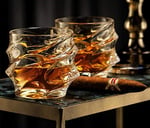 Premium Kristal Viski Bardakları 6'lı Set, Büyük Kurşunsuz Kristal Cam, Tadım Bardakları Scotch Bardakları, Eski Moda Cam, İrlanda Viskisi, Burbon, Tekila İçmek için Bardaklar (Buzdağı, 10 oz)