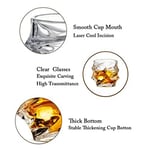 Premium Kristal Viski Bardakları 6'lı Set, Büyük Kurşunsuz Kristal Cam, Tadım Bardakları Scotch Bardakları, Eski Moda Cam, İrlanda Viskisi, Burbon, Tekila İçmek için Bardaklar (Buzdağı, 10 oz)