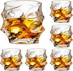 Premium Kristal Viski Bardakları 6'lı Set, Büyük Kurşunsuz Kristal Cam, Tadım Bardakları Scotch Bardakları, Eski Moda Cam, İrlanda Viskisi, Burbon, Tekila İçmek için Bardaklar (Buzdağı, 10 oz)