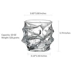 Premium Kristal Viski Bardakları 6'lı Set, Büyük Kurşunsuz Kristal Cam, Tadım Bardakları Scotch Bardakları, Eski Moda Cam, İrlanda Viskisi, Burbon, Tekila İçmek için Bardaklar (Buzdağı, 10 oz)