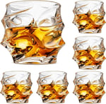 Premium Kristal Viski Bardakları 6'lı Set, Büyük Kurşunsuz Kristal Cam, Tadım Bardakları Scotch Bardakları, Eski Moda Cam, İrlanda Viskisi, Burbon, Tekila İçmek için Bardaklar (Buzdağı, 10 oz)
