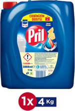 Pril Limon Kokulu Sıvı Bulaşık Deterjanı 1 x 4 KG, Limon 4kg