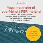 Primasole Yoga Matı - Çevre Dostu Malzeme, 1,3 cm kalınlık, Kaymaz Yoga Pilates Fitness Matı - Evde ve Spor Salonu Kullanımı İçin - 4 Renk Seçeneği - Taşıma Çantası ve Askısıyla Birlikte